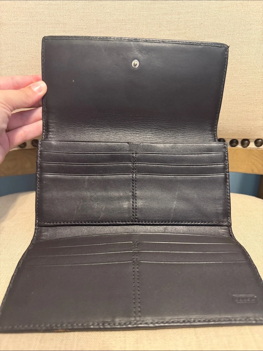 Coach Chelsea Heritage Y2K-Style Signature Trifold Monogrammed Envelope Wallet
